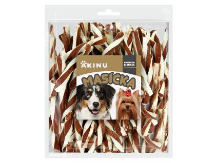 Akinu MASÍČKA Jehněčí twister pamlsek pro psy 300 g