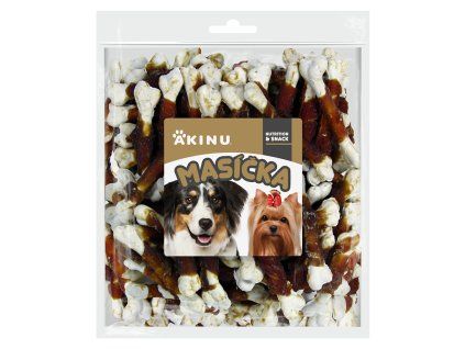 Akinu MASÍČKA Kalciová kostička s kachním masem pamlsek pro psy 300 g 