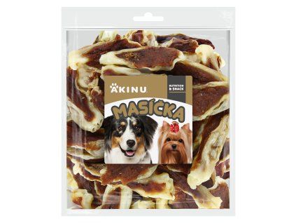Akinu MASÍČKA Králičí ouška s kuřecím pamlsek pro psy 200 g