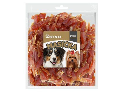 Akinu MASÍČKA Kuřecí proužky pamlsek pro psy 300 g