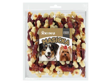 Akinu MASÍČKA Kostička s kuřecím masem pamlsek pro psy 300 g
