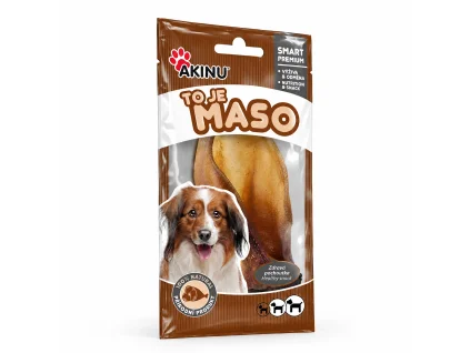 Packshot 179002 Ucho vodního buvola se záuškem 1 ks — sólo na bílém, 2k 1:1. Maketa v Heliosu chybí — etiketa z BaseLinker packshotu. Náklon podle řady Akinu Masíčka (abb62b61) a 204713 (67693327). Vybrána v1 ze 2.