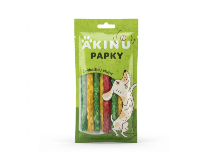 Akinu PAPKY Tyčinky pre psov viacfarebné žuvacie 12,5 cm 9 ks