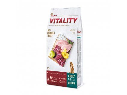 Akinu VITALITY Kuřecí & hovězí granule pro psy středně velkých plemen 12 kg