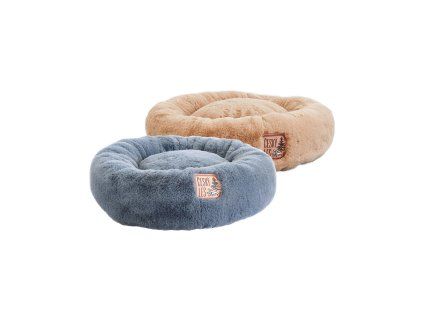 Akinu ČESKÝ LES Plyšový donut pelech pro psy tm. šedý XS 45 cm