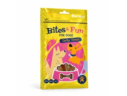 Packshot BITES & FUN Kuřecí kousky (psi) 176228 – náklon sjednocený podle standardu Masíčka Premium (176302 / 176275). Varianta 2.