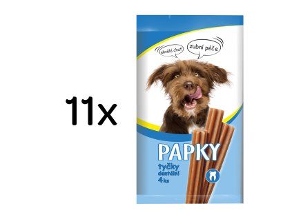 Akinu PAPKY Tyčky pamlsek pro psy dentální 11 x 4 ks