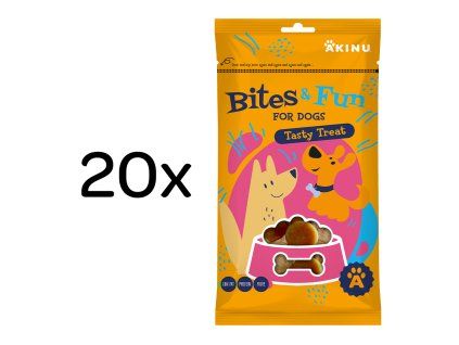 Akinu BITES & FUN Kuřecí chipsy pamlsek pro psy 20 x 85 g