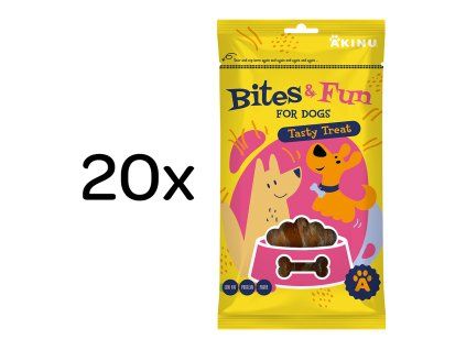 Akinu BITES & FUN Kuřecí kousky pamlsek pro psy 20 x 85 g