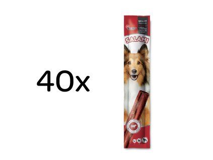 Akinu SALAMI Hovězí tyčka pamlsek pro psy 40 x 12 g