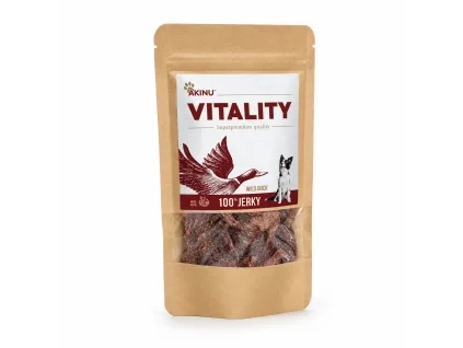 Packshot Divoká kachna jerky 176170 na bílém – natočení převzaté z AI packshotu 176169 (0e7f9849). Etiketa z e-shop fotky (maketa v Heliosu chybí).