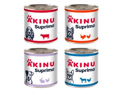 Akinu SUPRIMO MIX Mleté konzervy pro psy 4 x 400 g