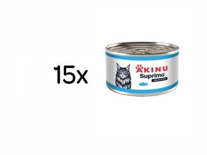 Akinu SUPRIMO SELECTION Losos kousky konzerva pro kočky 15 x  200 g