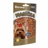 Akinu MASÍČKA Kuřecí proužky pamlsek pro psy 75 g (204809) — packshot solo na bílém, náklon 15° (levá strana vpředu), replikováno podle referenčního postupu SKU 216684.