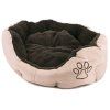Akinu Pelech nylon & fleece kulatý s tlapkou pro psy béžový S 45 x 40 cm